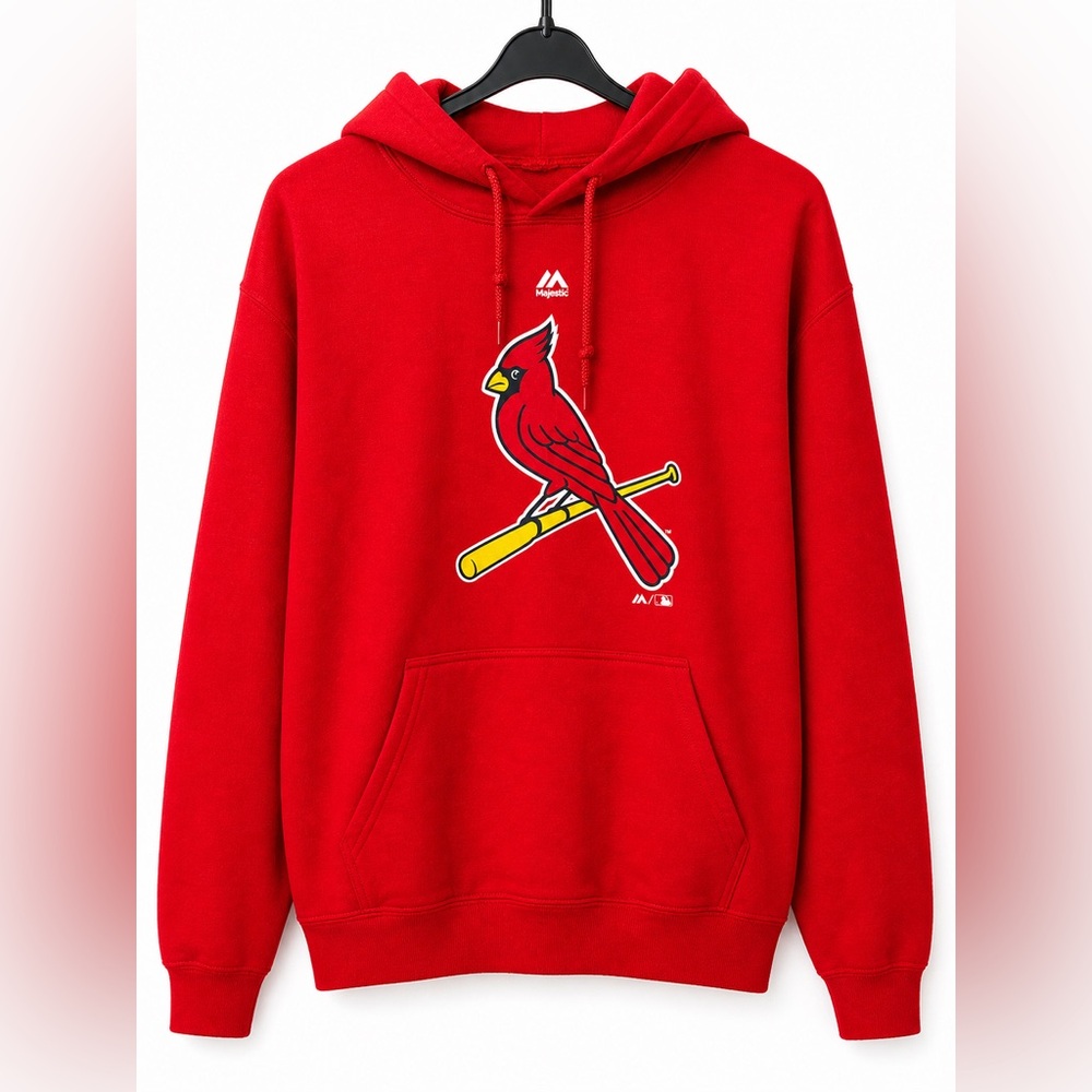 St. Louis Cardinals Majestic Red Hoodie Pullover Sweatshirt XL MLB - Picture 1 of 4